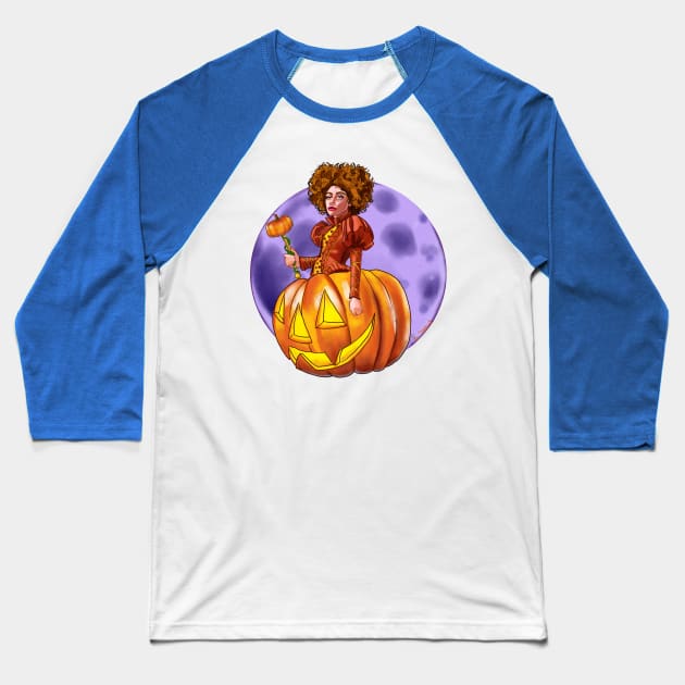 Victorian Enchantress of the Pumpkin Realm Baseball T-Shirt by The Art Of Kimberlee Shaw